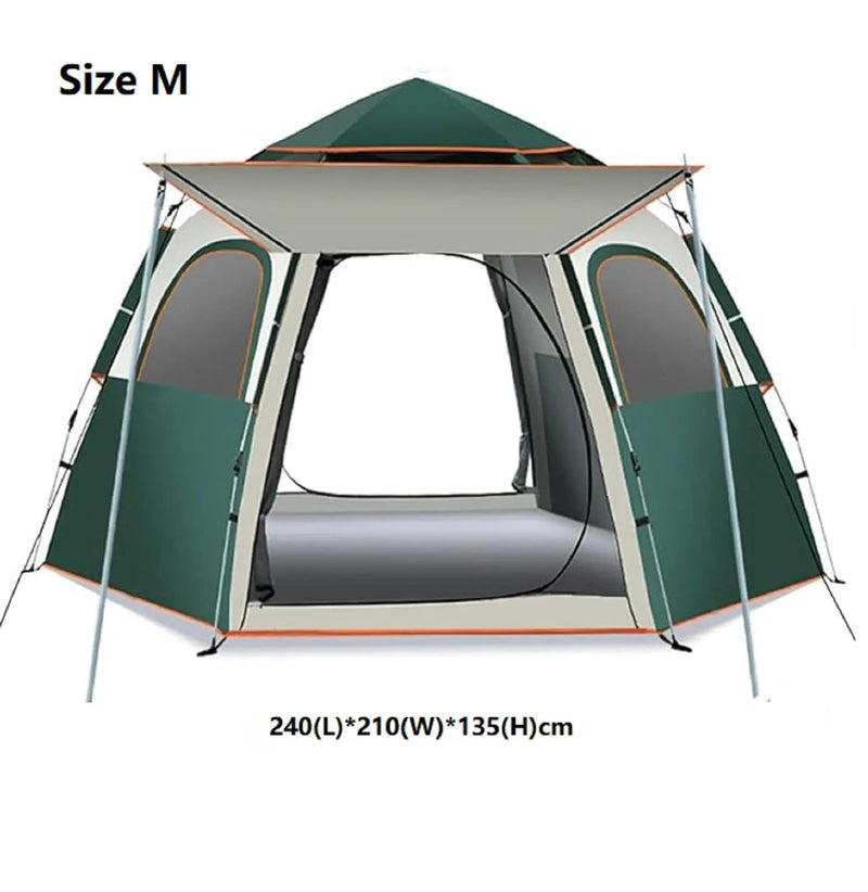 Hexagonal Camping Tent - Durable, Quick Setup JLP5467 by ECOTREK