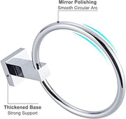 salelink.co.nz Unbranded Bathroom Wall Mounted Towel Ring Silver Bathroom Wall Mounted Towel Ring Silver | Action Outdoors NZ