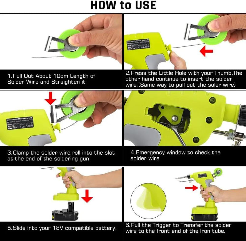 Soldering Welding Welder Iron for Ryobi 18V Battery – view 4