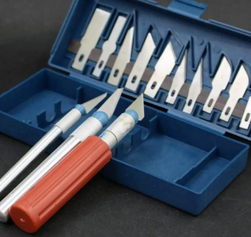 13pcs Hobby Knife Blade Craft Cutter Knife Set With Case Precision knife set – view 5