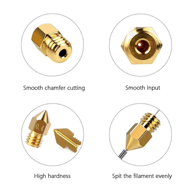 25PCS MK8 3D Printer Extruder Brass Nozzles for Creality Ender 3 – view 6