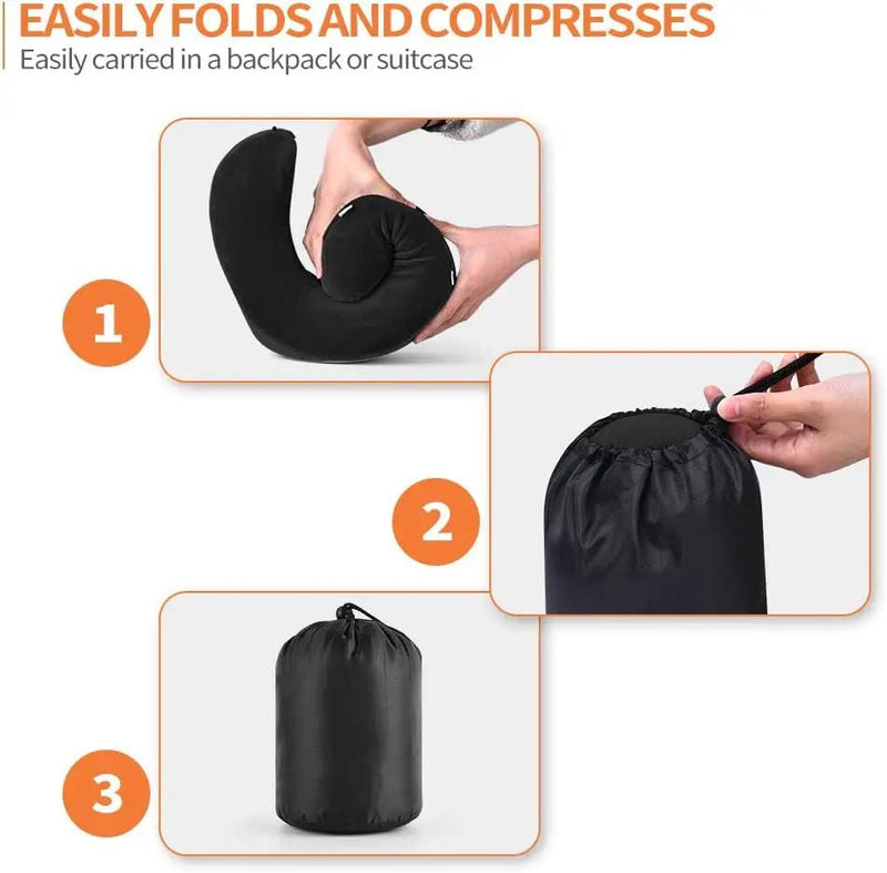salelink.co.nz Unbranded Travel Pillow with Eye Mask Earplugs Travel Pillow with Eye Mask Earplugs | Action Outdoors NZ