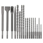 Rotary Hammer Drill Bits Set & Chisels Concrete Masonry Hole Tool 17pcs – view 2