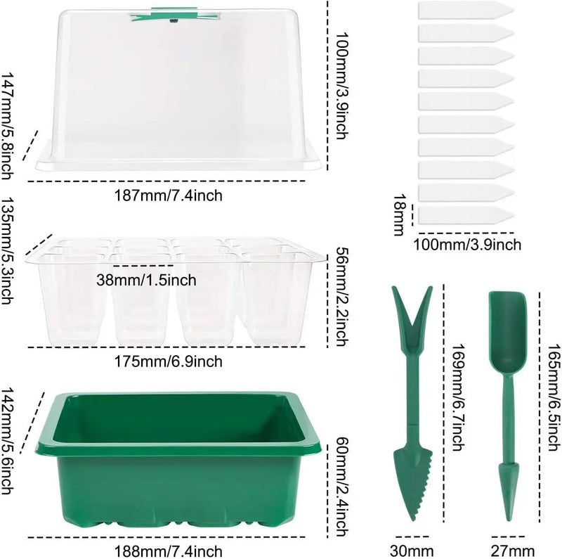 10 Packs Heightened Seed Box Seed Starter Tray Propagator – view 5