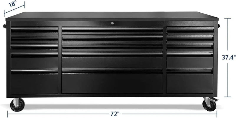 Kiwi Grab Kiwi Grab 72 Inch 15 Drawers black Tool Chest workbench 72 Inch 15 Drawers black Tool Chest workbench