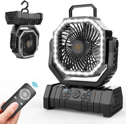 Portable Tent Camping Fan Desk Fan LED Lantern – view 1