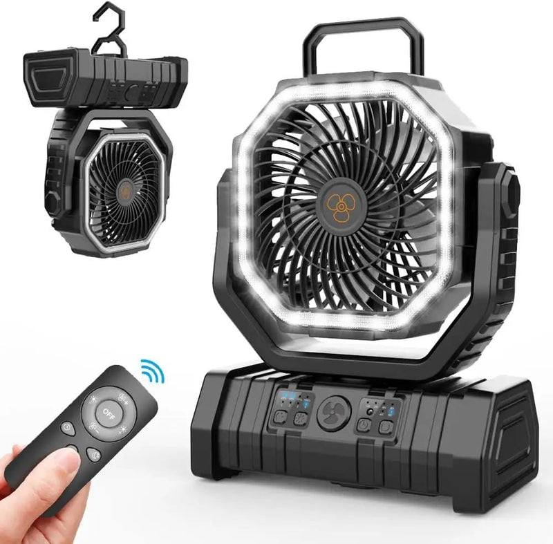Portable Tent Camping Fan Desk Fan LED Lantern – view 1