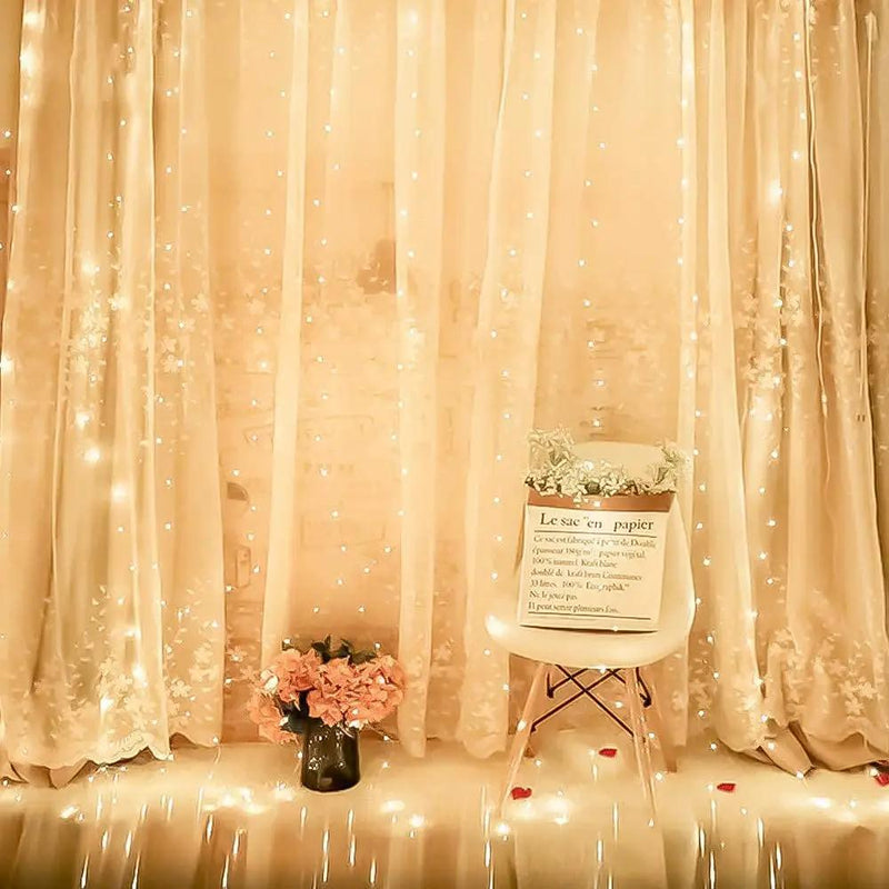 300 LED Curtain String Fairy Light Christmas Light – view 8