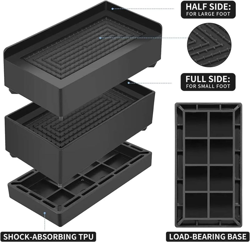 salelink.co.nz Unbranded 4Pcs Furniture Risers 11cm 4Pcs Furniture Risers 11cm | Action Outdoors NZ