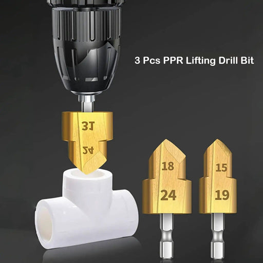 3pcs PPR Water Pipe Repair Drill Bit Set High-Speed Steel Easy Hole Expansion – view 2
