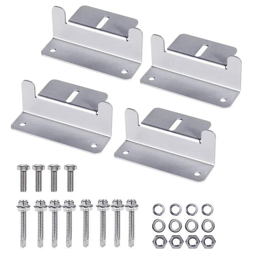 4pcs Solar Panel Mounting kits Aluminum Alloy Brackets for RV Boat Home – view 1