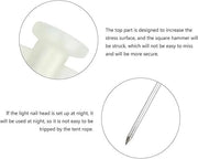 Ecotrek Glow Tent Pegs – Steel Camping Ground Stakes for Tent, Tarp & Canopy JP34715 by ECOTREK