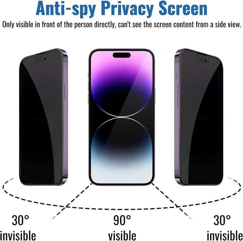 iPhone 15 Pro Screen Protector Anti Peep Spy Privacy Tempered Glass – view 3