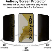 Samsung S22 Plus Privacy Anti Spy Peep Screen Protector – view 2