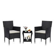 PE/PVC Rattan Patio Chairs & Round Table 3PC Set – view 2