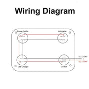 4 Way DC 12V to 24V Car Lighter Socket with Dual USB Charger and Voltmeter – view 6