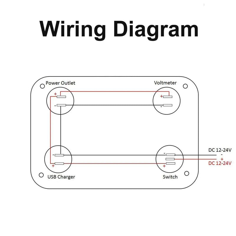4 Way DC 12V to 24V Car Lighter Socket with Dual USB Charger and Voltmeter – view 6