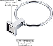 salelink.co.nz Unbranded Bathroom Wall Mounted Towel Ring Silver Bathroom Wall Mounted Towel Ring Silver | Action Outdoors NZ