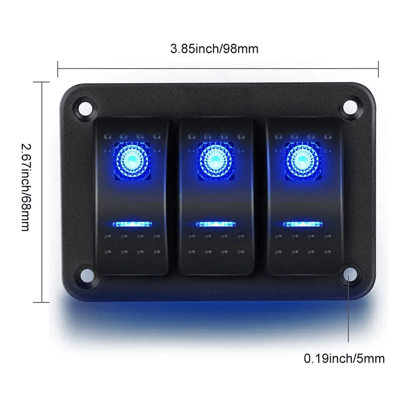 salelink.co.nz Unbranded 3 Gang Switch Panel 3 Gang Switch Panel | Action Outdoors NZ