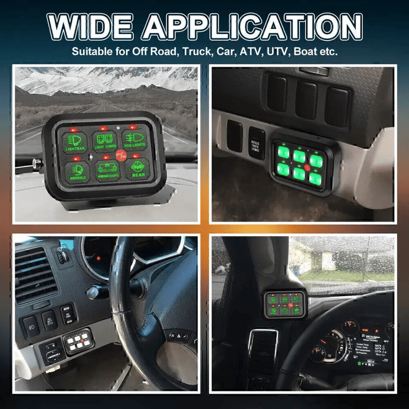salelink.co.nz Unbranded 6 Gang Rocker Switch Panel 6 Gang Rocker Switch Panel | Action Outdoors NZ
