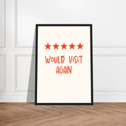 Blank Wall Print Shop Print Material Would Visit Again Would Visit Again