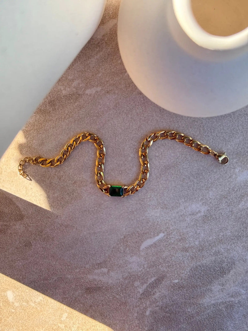 Tahana Jewellery Bracelet Tāhū Kākāriki Gold Bracelet Tāhū Kākāriki Gold Bracelet