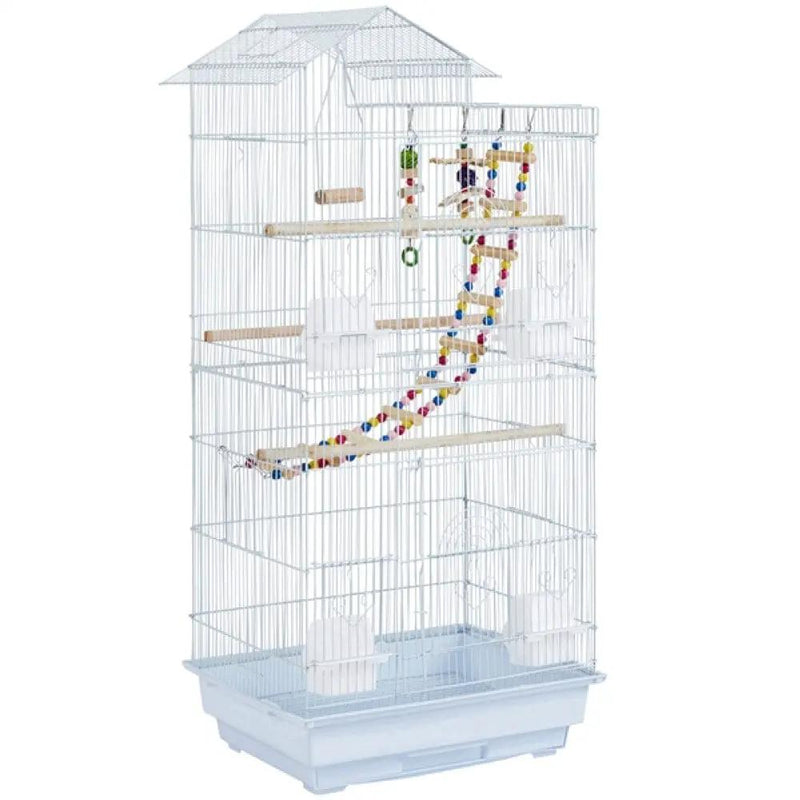 Yaheetech Metal Parrot Cage Bird cage w/ Swing & Ladder Metal Parrot Cage Bird cage w/ Swing & Ladder