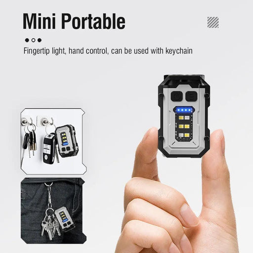 Rechargeable Mini Flashlight Torch COB Floodlight Super BrightWaterproof Camp – view 2
