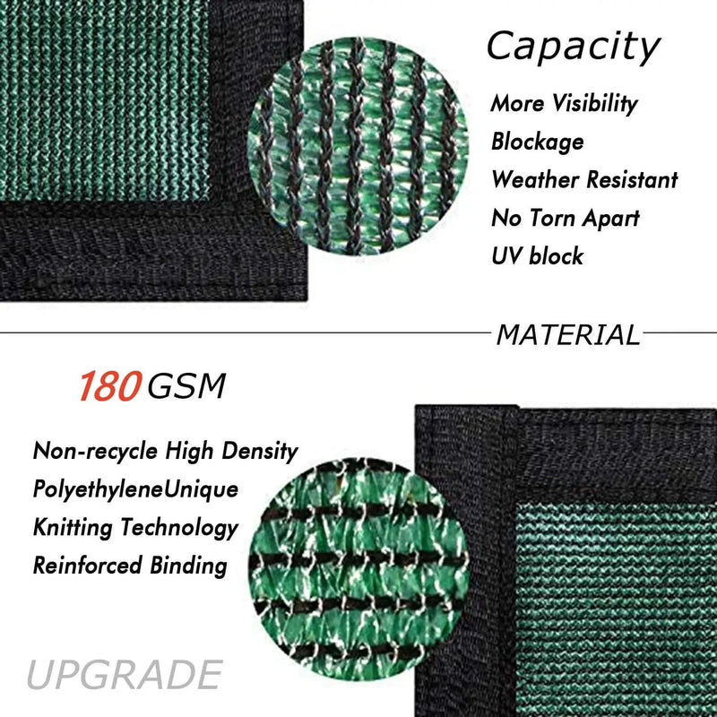 salelink.co.nz Unbranded 180GSM Privacy Fence Screen Green-1Mx3M 180GSM Privacy Fence Screen 1Mx3M Green Heavy Duty