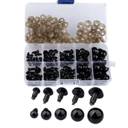 salelink.co.nz Unbranded 100Pcs Plastic Toy Screw Eyes Kit for Doll 100 Piece Plastic Screw Eyes Kit For Dolls And Bears