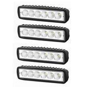 4x 6inch 30W LED Work Driving Light Bar Flood – view 1