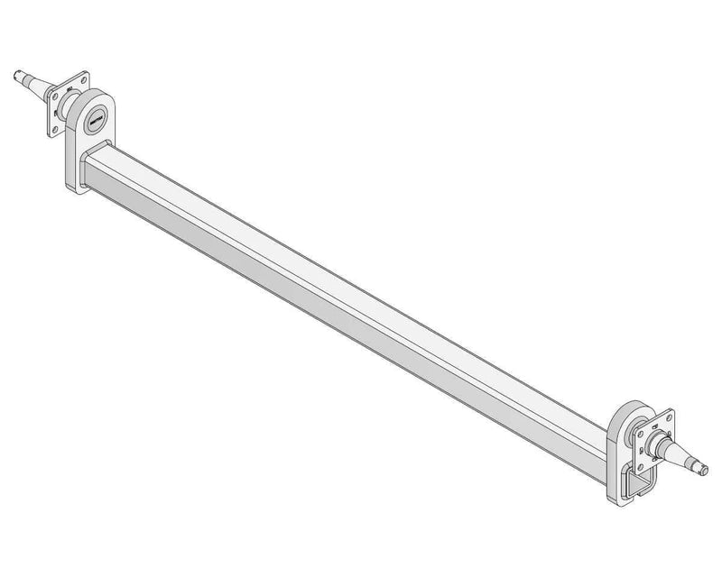 Trojan Drop Beam Axle 10 Drum 1750kg Bare Metal Custom Fit – view 1