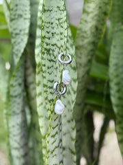 Tahana Jewellery Huggies Hine Moana Pearl Silver Huggies Hine Moana Pearl Silver Huggies