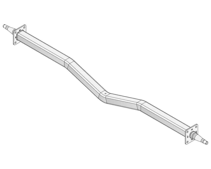 Trojan Gull Wing Axle Non Braked 1750kg Galvanised For Leaf-Spring Trailers Made To Order – view 1