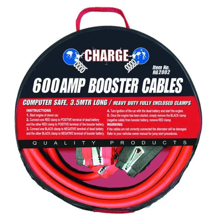 Racing Pro NZ Ltd HEAVY DUTY JUMPER CABLES - 600AMP (COMPUTER SAFE) HEAVY DUTY JUMPER CABLES - 600AMP (COMPUTER SAFE)