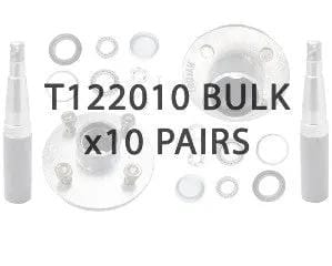 1500kg Non-braked Hub & Stub Kit - 4x4"x7/16" - Bulk
