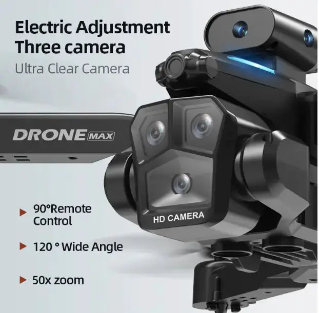 C10 Max 6000M GPS RC Drone with HD Camera - Triple Lens Optical Flow & Auto Return | Complete Set
