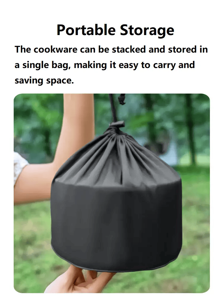 ECOTREK cookware Outdoor Cookware Set - Camping Cookware Ideal for 3-4 people BY3019 Outdoor Cookware Set - Camping Cookware Ideal for 3-4 people BY3019