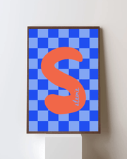 Blank Wall Print Shop Print Material Initial Checks  Blue (Personalised) Initial Checks  Blue (Personalised)