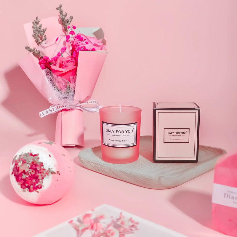 Poppy Gifts Rosy Aroma Candle Bath Gift Box Rosy Aroma Candle Bath Gift Box