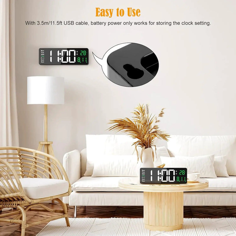 salelink.co.nz Unbranded Large Digital Wall Clock Large Digital Wall Clock | Action Outdoors NZ