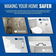 salelink.co.nz Unbranded 2Pcs Bathroom Grab Bars Shower Handles 2 Pack Shower Grab Bars With Twin Suction