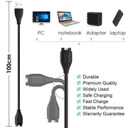 salelink.co.nz Unbranded Garmin Charger Cable Garmin Watch Charger Cable USB A to Garmin Dock 1m