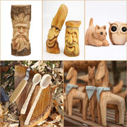 salelink.co.nz Unbranded 17pcs Wood Carving Set 17 Piece Wood Carving Set With Wood Blocks