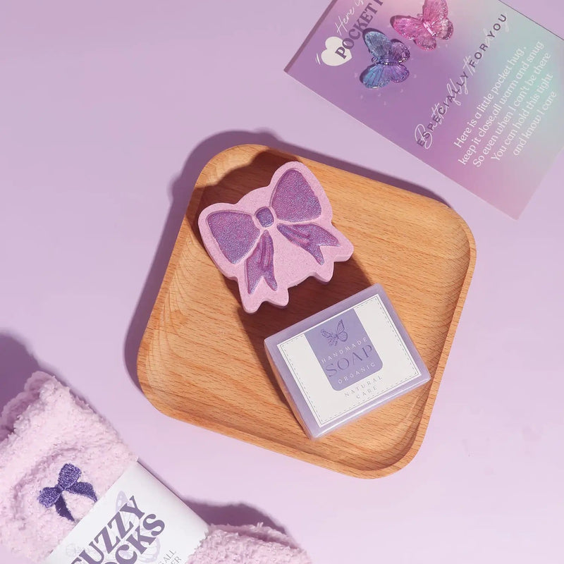 Poppy Gifts Purple Theme Aroma Candle Bath Gift Box Purple Theme Aroma Candle Bath Gift Box