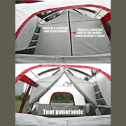 Camping Tent 420x305x210cm - Red/Grey/White – view 3