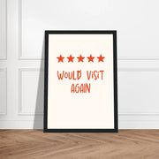 Blank Wall Print Shop Print Material Would Visit Again Would Visit Again