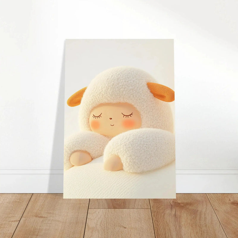 Blank Wall Print Shop Print Material Fluffy Sheep Asleep Fluffy Sheep Asleep