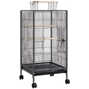 Yaheetech 40-Inch H Wrought Iron Bird Cage with Rolling Stand 40-Inch H Wrought Iron Bird Cage with Rolling Stand