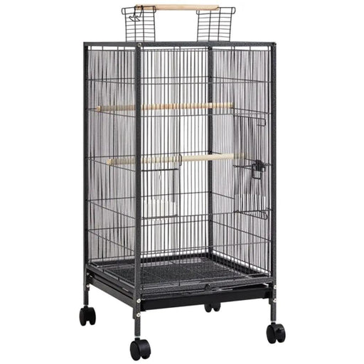 Yaheetech 40-Inch H Wrought Iron Bird Cage with Rolling Stand 40-Inch H Wrought Iron Bird Cage with Rolling Stand